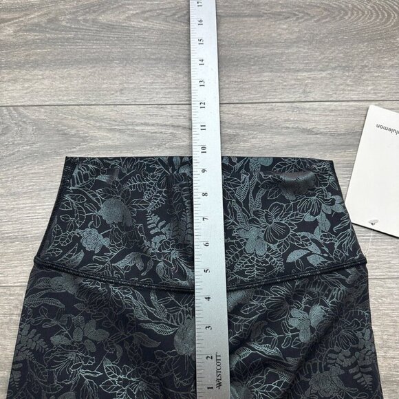 Lululemon Womens Leggings Wunder Train High Rise 25 Black Iridescent Foil Size 2 - Picture 9 of 12